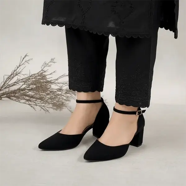 Black Block Heel Pump PIU_03