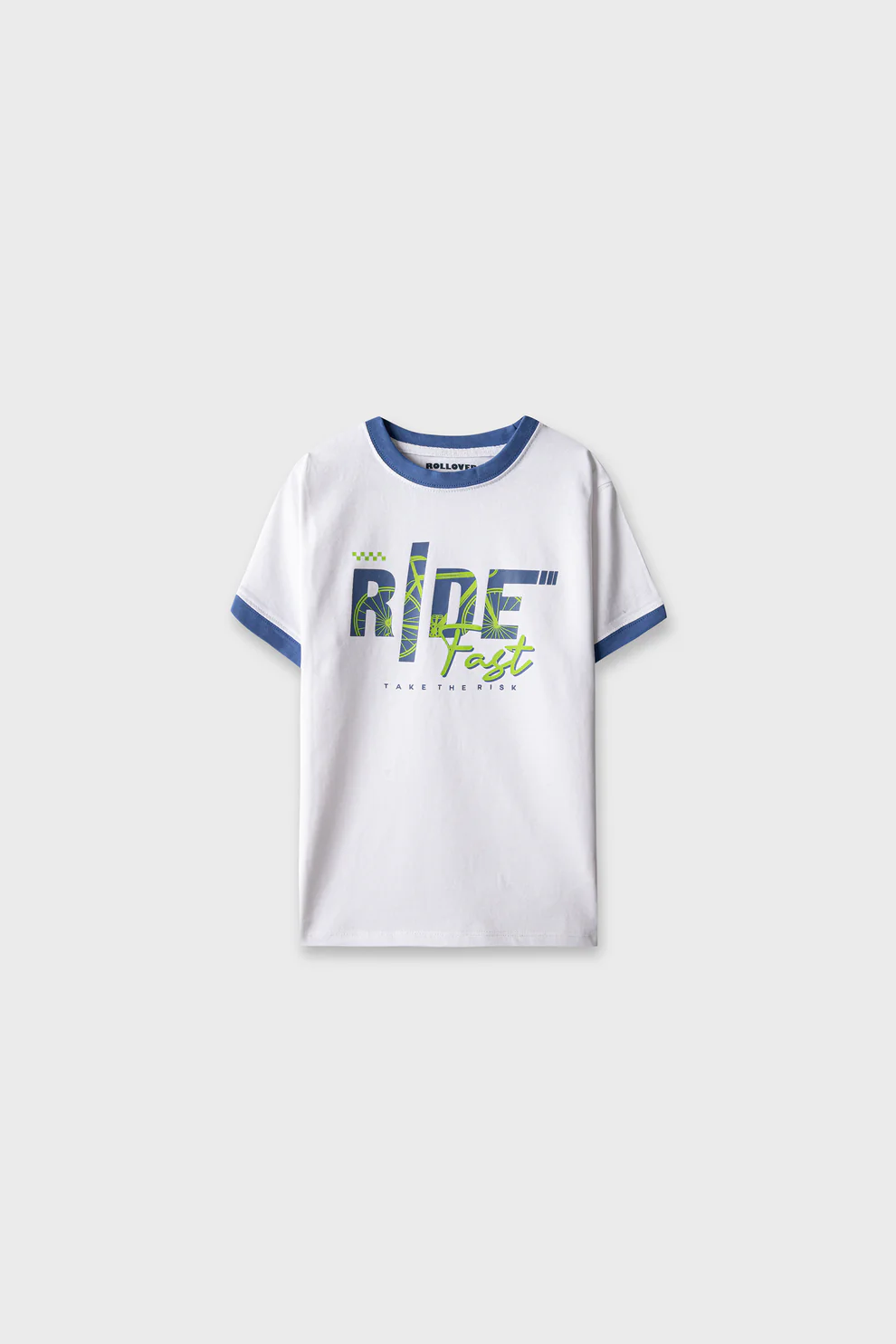 Boys White Ride Fast Tee | Comfortable Graphic T-Shirt
