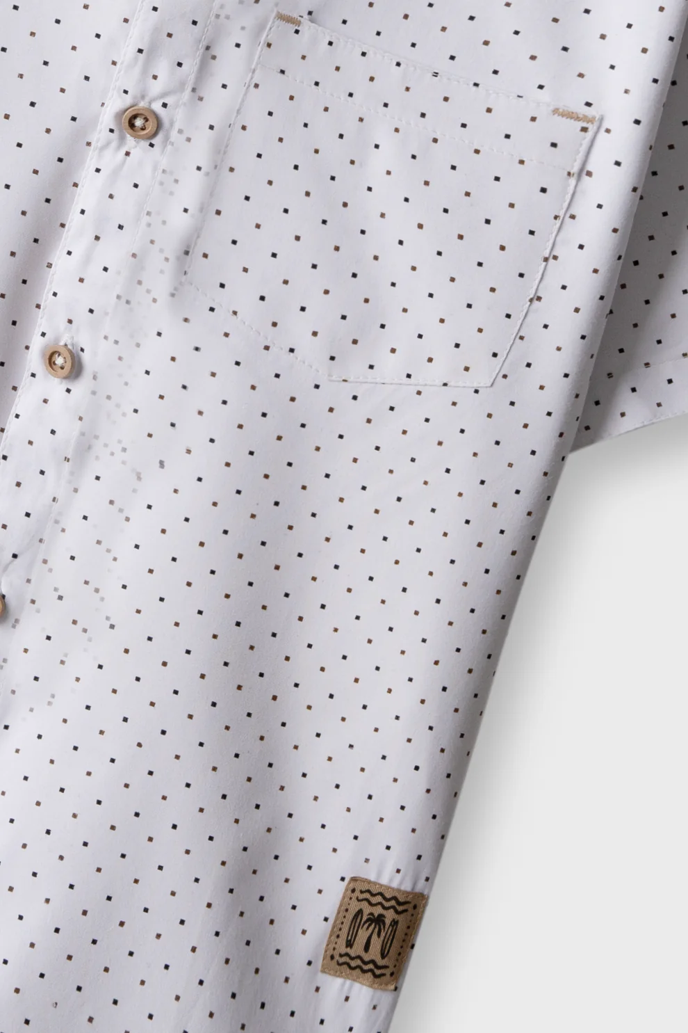 Boys Classic Dot Cotton Shirt - 2