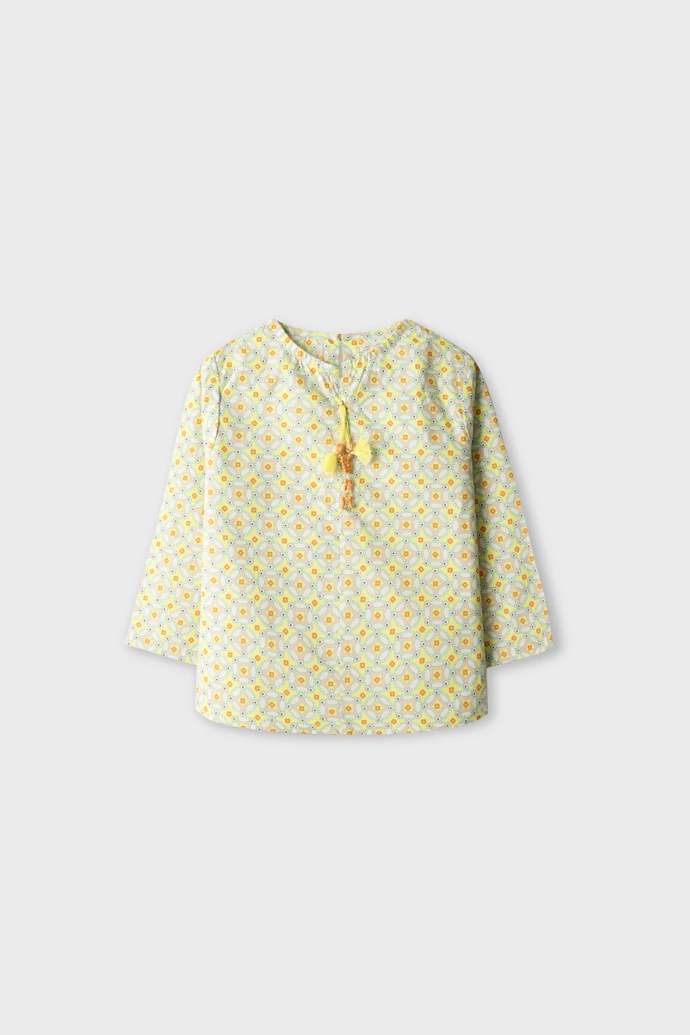 Sunlit Lattice Tassel Top