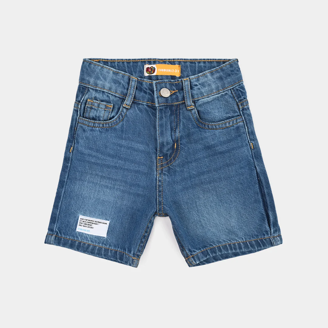 Boys Denim rigid Short Never Stop Dreaming-LT.Blue