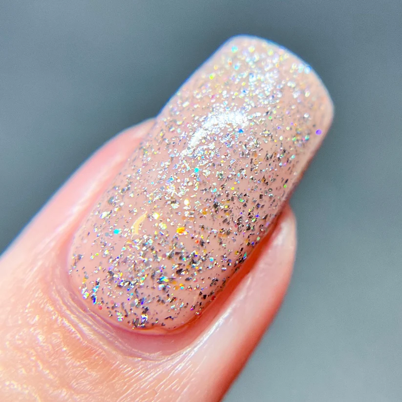 Diamond Blast.401 Silver Holographic Glitter Nail Polish Topper - 3