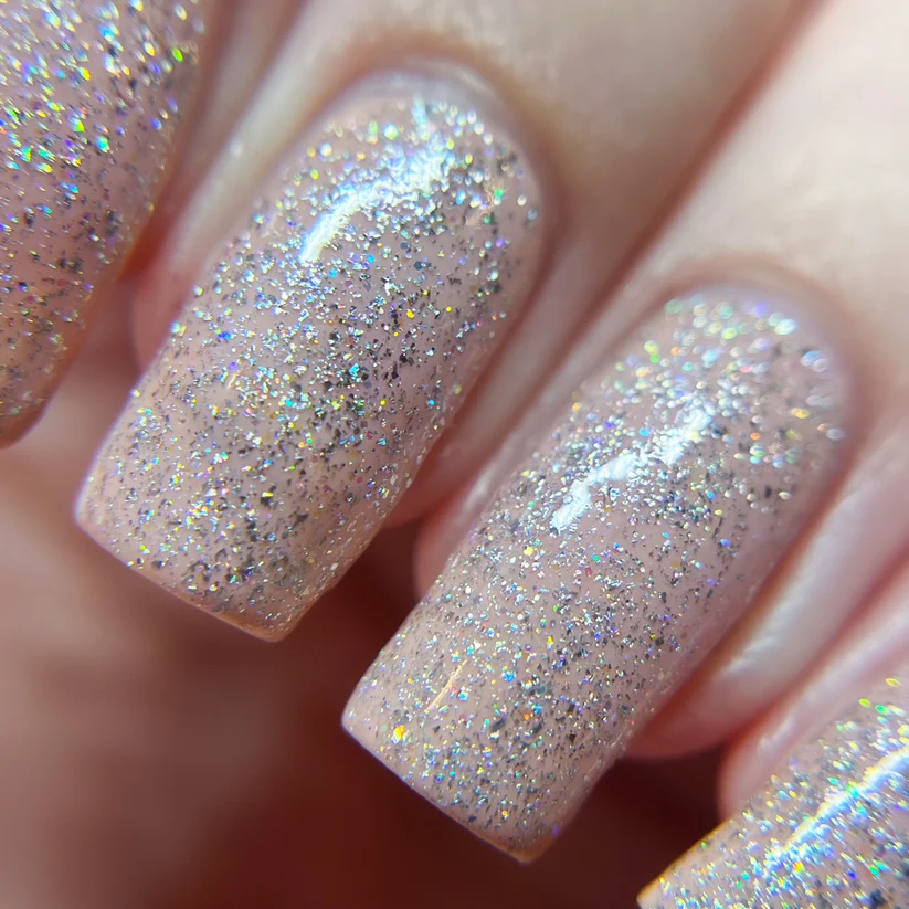 Diamond Blast.401 Silver Holographic Glitter Nail Polish Topper - 2