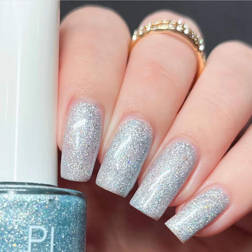Tourmaline Blue.402 Teal Blue Holographic Glitter Nail Polish Topper - 3
