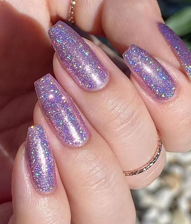 DIY Iridescent Glitter Nail Polish